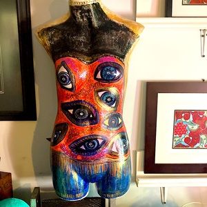 Mannequin torso (female). Creatively Painted /glittered and gemmed life sized